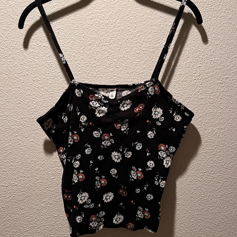 bp floral black tank top